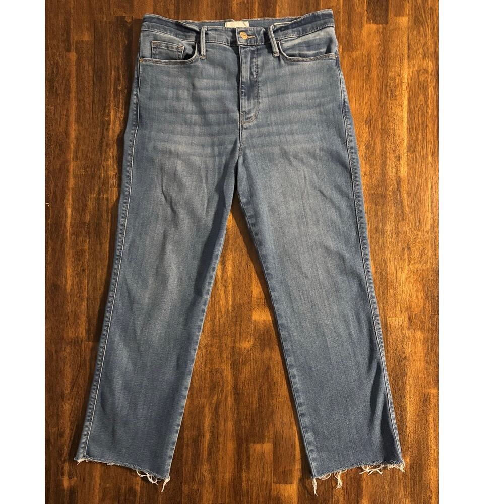 Frame Denim Women's 29 x 25 Jeans Le Sylvie Slender Straight Stretch Denim